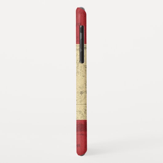 Coques Case-Mate iPhone Drapeau de cru du Canada affligé (Dos/Gauche)