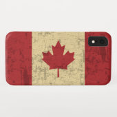 Coques Case-Mate iPhone Drapeau de cru du Canada affligé (Dos (Horizontal))