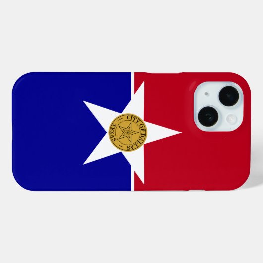 Coques Case-Mate iPhone Drapeau de Dallas, Texas (Verso (horizontal))
