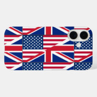 Drapeau de double citoyenneté américain et britann