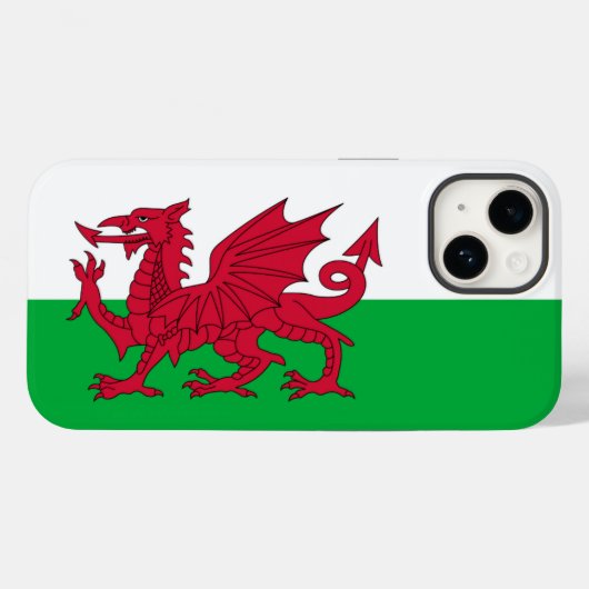 Coques Case-Mate iPhone Drapeau de dragon gallois (Verso (horizontal))