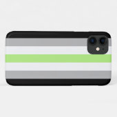 Coques Case-Mate iPhone Drapeau de fierté agender (Dos (Horizontal))