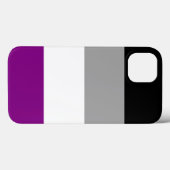 Coques Case-Mate iPhone Drapeau de fierté asexué (Verso (horizontal))