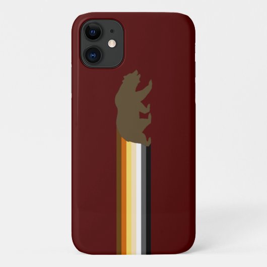 Coques Case-Mate iPhone Drapeau de fierté de l'ours gai cool (Dos)