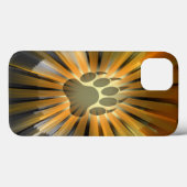 Coques Case-Mate iPhone Drapeau de fierté de l'ours Patte d'ours Rayons (Verso (horizontal))