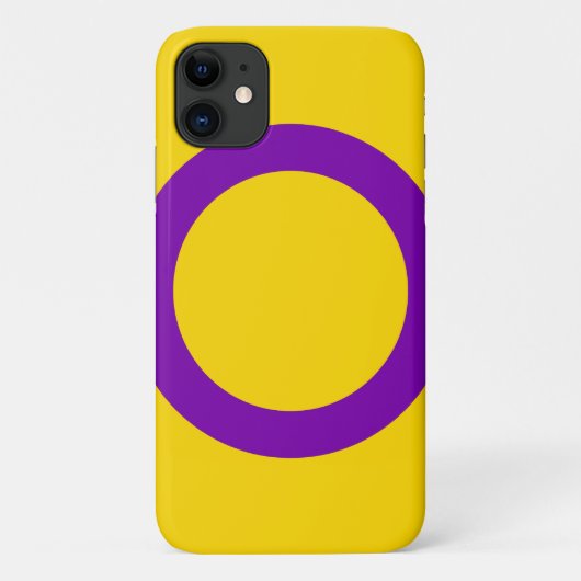 Coques Case-Mate iPhone Drapeau de fierté intersexe (Dos)