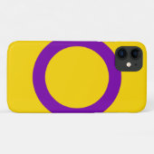 Coques Case-Mate iPhone Drapeau de fierté intersexe (Dos (Horizontal))