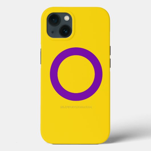 Coques Case-Mate iPhone Drapeau de fierté intersexe de SlipperyJoe's fond (Verso)