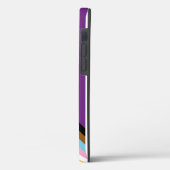 Coques Case-Mate iPhone Drapeau de fierté intersexe de SlipperyJoe's fond  (Verso / Gauche)