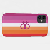 Coques Case-Mate iPhone Drapeau de fierté lesbienne WLW (Dos (Horizontal))