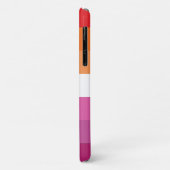 Coques Case-Mate iPhone Drapeau de fierté lesbienne WLW (Dos/Gauche)