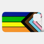 Coques Case-Mate iPhone Drapeau de fierté LGBTQIA+ (Verso (horizontal))