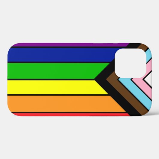 Coques Case-Mate iPhone Drapeau de fierté LGBTQIA+ (Verso (horizontal))