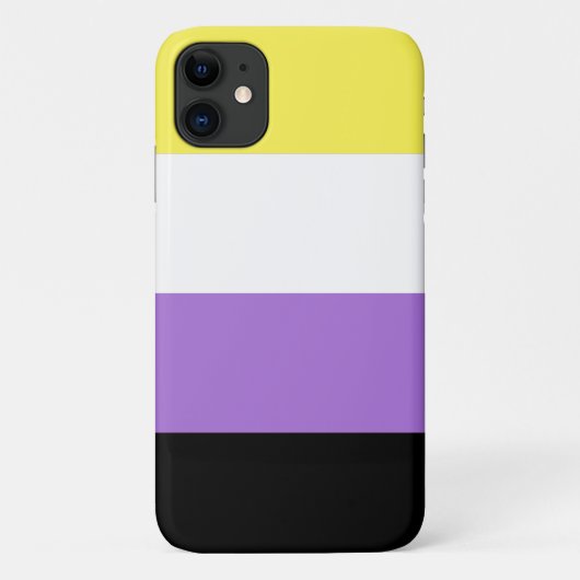 Coques Case-Mate iPhone Drapeau de fierté non binaire (Dos)