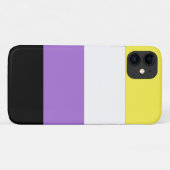 Coques Case-Mate iPhone Drapeau de fierté non binaire (Dos (Horizontal))