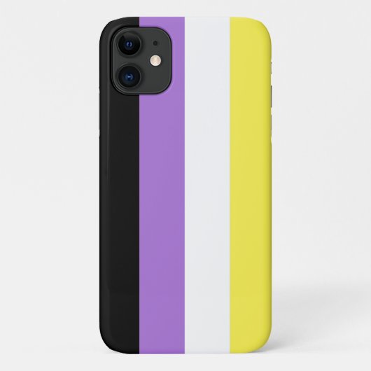 Coques Case-Mate iPhone Drapeau de fierté non binaire (Dos)