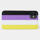 Coques Case-Mate iPhone Drapeau de fierté non binaire (Dos (Horizontal))