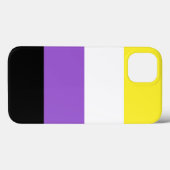 Coques Case-Mate iPhone Drapeau de fierté non binaire (Verso (horizontal))