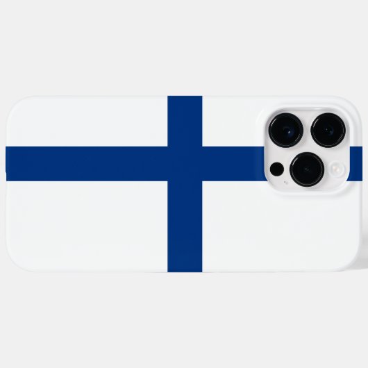 Coques Case-Mate iPhone Drapeau de Finlande (Verso (horizontal))