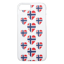 DRAPEAU DE FORME DE COEUR DE LA NORVÈGE