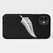 Coques Case-Mate iPhone Drapeau de fougère argentée de la Nouvelle Zélande (Dos (Horizontal))
