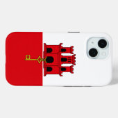 Coques Case-Mate iPhone Drapeau de Gibraltar (Verso (horizontal))