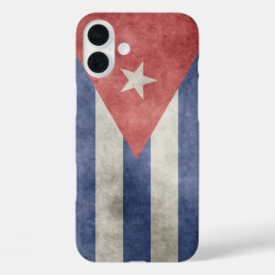 Coques iPhone 16 Plus Drapeau de grunge du Cuba