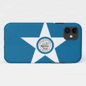 Coques Case-Mate iPhone Drapeau de Houston (Dos (Horizontal))