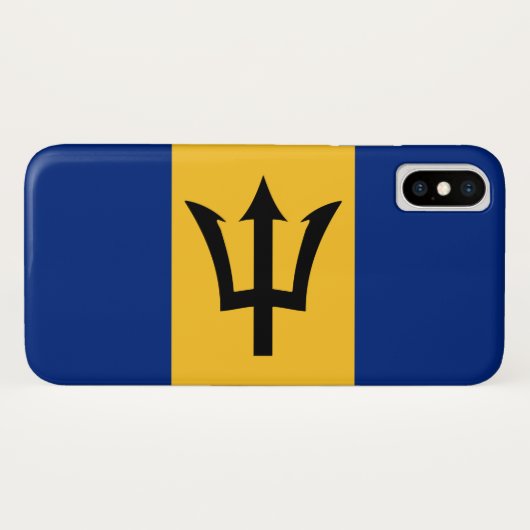 Coques Case-Mate iPhone Drapeau de la Barbade (Bajan) (Dos (Horizontal))