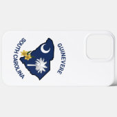 Coques Case-Mate iPhone Drapeau de la Caroline du Sud Fleur de l'État Jess (Verso (horizontal))