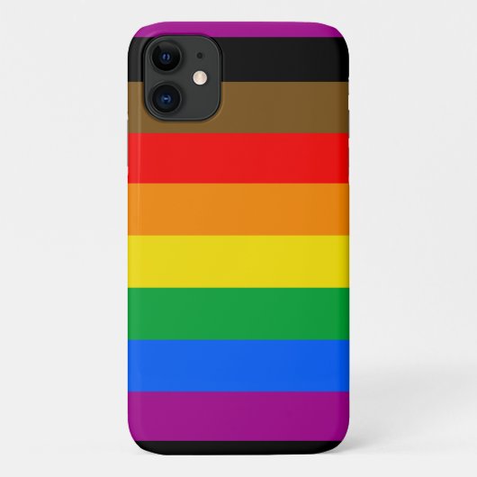 Coques Case-Mate iPhone Drapeau de la fierté arc-en-ciel de Philly (Dos)