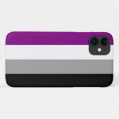Coques Case-Mate iPhone Drapeau de la fierté asexuelle (Dos (Horizontal))