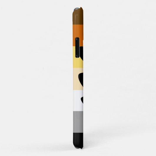 Coques Case-Mate iPhone Drapeau de la fierté de l'ours avec paw (Dos/Droite)