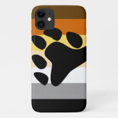Coques Case-Mate iPhone Drapeau de la fierté de l'ours avec paw (Dos)