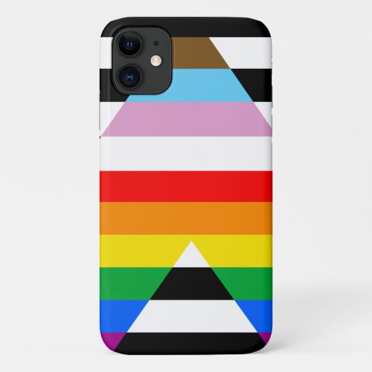 Coques Case-Mate iPhone Drapeau de la fierté de progrès d'allié (Dos)