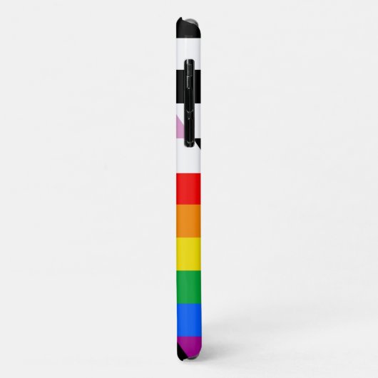 Coques Case-Mate iPhone Drapeau de la fierté de progrès d'allié (Dos/Gauche)