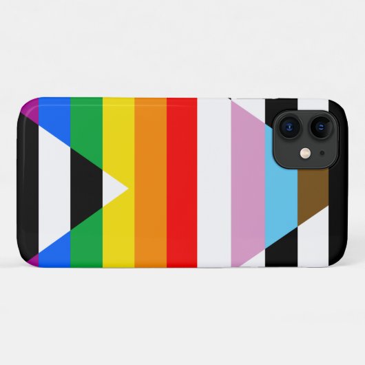Coques Case-Mate iPhone Drapeau de la fierté de progrès d'allié (Dos (Horizontal))