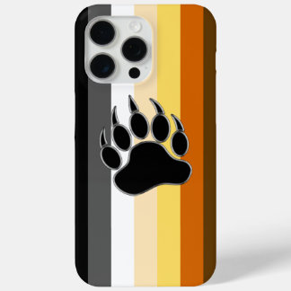 Coque iPhone 15 Pro Max Drapeau de la fierté des ours gays Patte d'ours