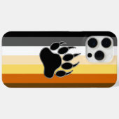 Coques Case-Mate iPhone Drapeau de la fierté des ours gays Patte d'ours (Verso (horizontal))