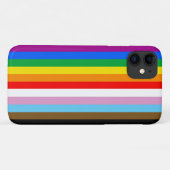 Coques Case-Mate iPhone Drapeau de la fierté inclusif LGBTQ+ (Dos (Horizontal))