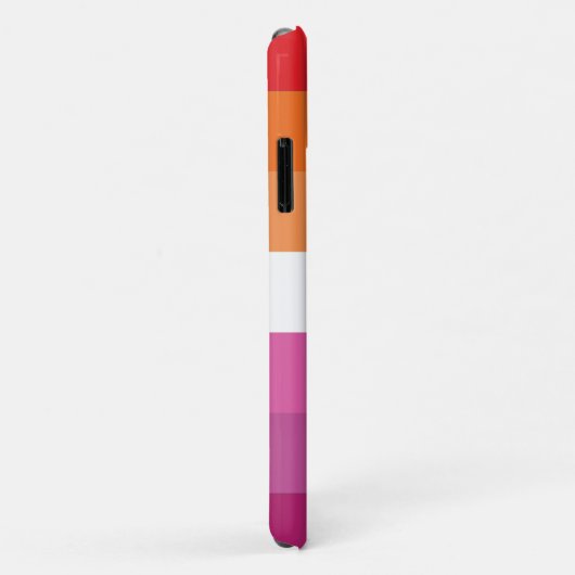 Coques Case-Mate iPhone Drapeau de la fierté lesbienne (Dos/Droite)