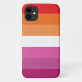 Coques Case-Mate iPhone Drapeau de la fierté lesbienne (Dos)