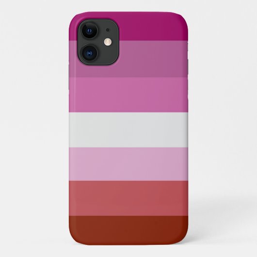 Coques Case-Mate iPhone Drapeau de la fierté lesbienne (origine) (Dos)