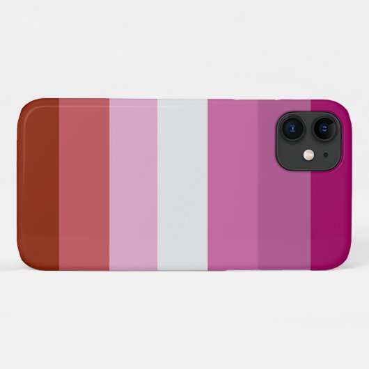 Coques Case-Mate iPhone Drapeau de la fierté lesbienne (origine) (Dos (Horizontal))