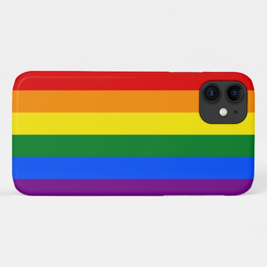 Coques Case-Mate iPhone Drapeau de la fierté LGBT (Dos (Horizontal))