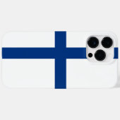 Coques Case-Mate iPhone Drapeau de la Finlande (Verso (horizontal))