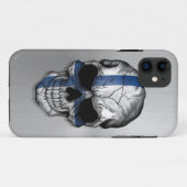 Coques Case-Mate iPhone Drapeau de la Finlande sur un graphique en acier (Dos (Horizontal))