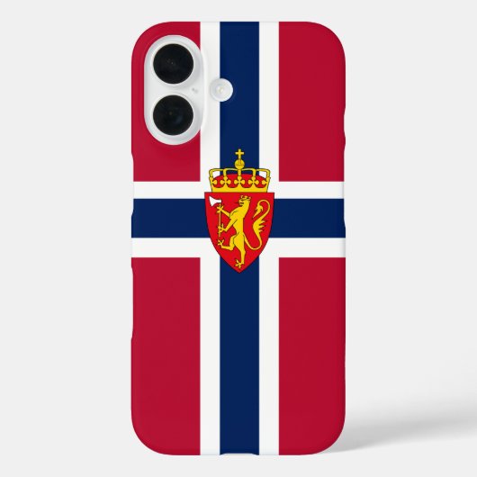 Coques Case-Mate iPhone Drapeau de la Norvège/ Armoiries (Verso)