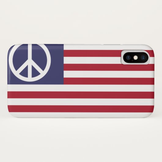 Coques Case-Mate iPhone Drapeau de la paix des États-Unis (Dos (Horizontal))
