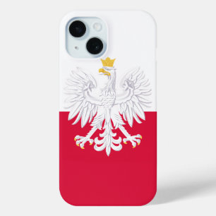 Coque Pour iPhone 15 Drapeau de la Pologne